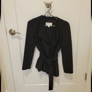 *last week* Boss Hugo Boss black crepe wrap tie-waist suit jacket size 2